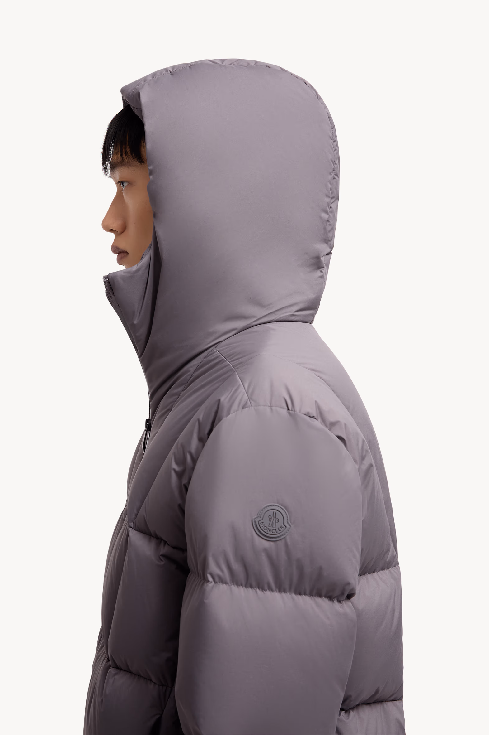 Fusain Hooded Short Down Jacket Men Dark Grey Moncler 4